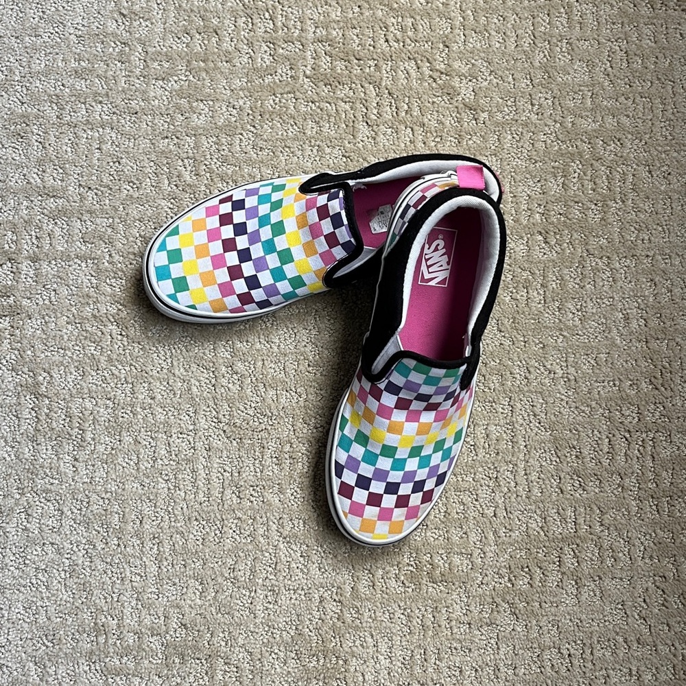 Vans Rainbow Checkered Sneakers Sz6 EUC